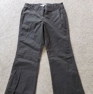 Cabi size 4 Grey Khakis with zipper detail